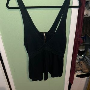 Free People Medium Black Tank Top